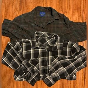 💸2 FLANNELS FOR THE PRICE OF ONE💸 Men’s XL Flannels, LRG and Apt. 9 Brand